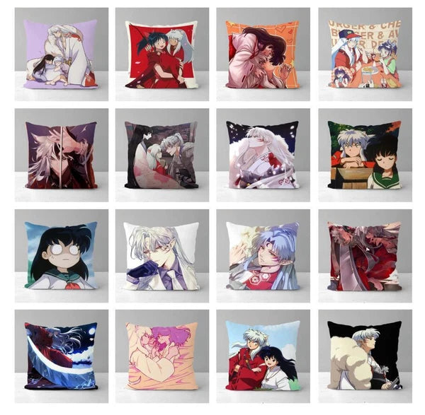 Inuyasha Printing Anime Pillowcases for Short Plush Sofa Decor Cushion Cover