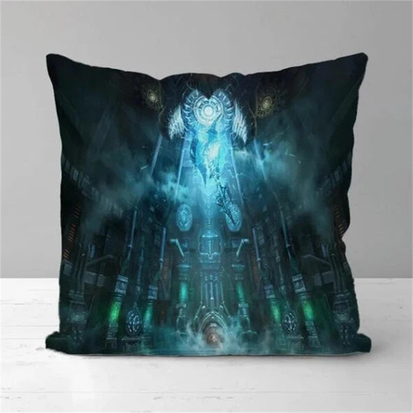 Short Plush Sofa Decor Print Pillow Covers Lineage2 Pillowcases Cushion Cover