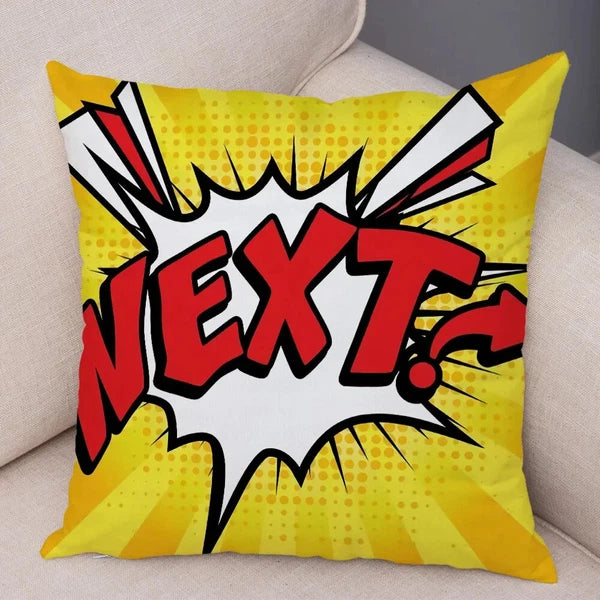 Pop Art Cushion Cover Polyester Cotton Pillowcase Sofa Chair Bed Pillow Cover