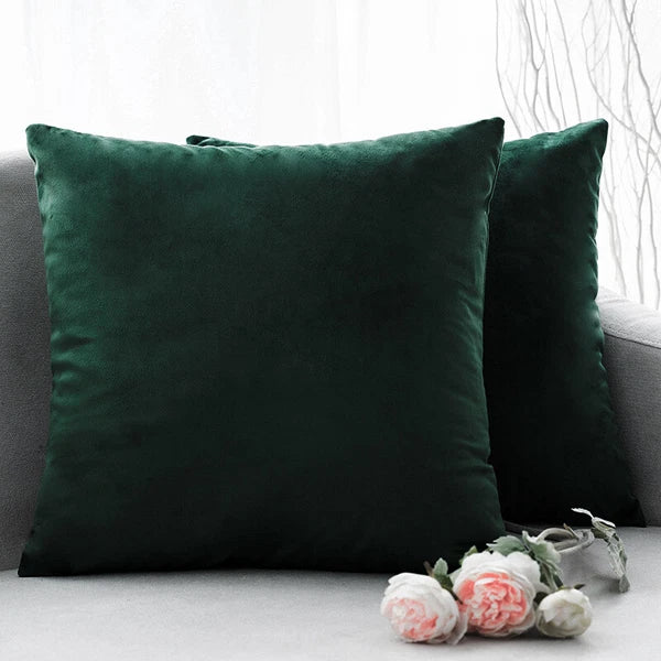 UK 16" 18" 20" 22" 24" Velvet Cushion Cover Pillow Case Home Sofa Bed Decor