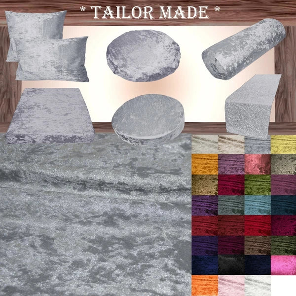 Mv03 Gray Shiny Velvet Sofa Seat Patio Bench Box Cushion Bolster Cover/Runner