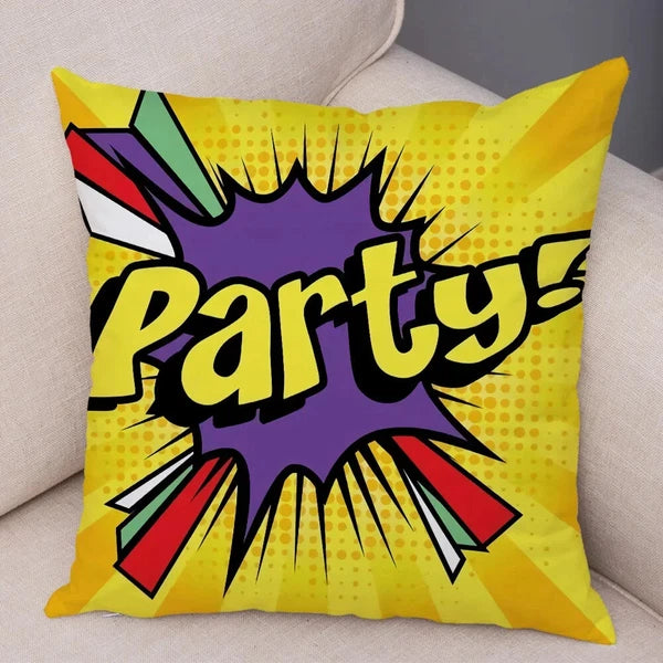 Pop Art Cushion Cover Polyester Cotton Pillowcase Sofa Chair Bed Pillow Cover