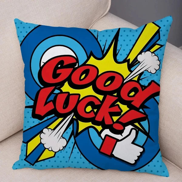 Pop Art Cushion Cover Polyester Cotton Pillowcase Sofa Chair Bed Pillow Cover