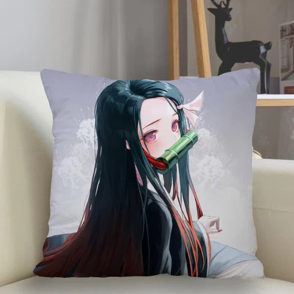 45X45Cm Polyester Demon Slayer Pillowcase Sofa Decoration Cushion Cover Home Dec