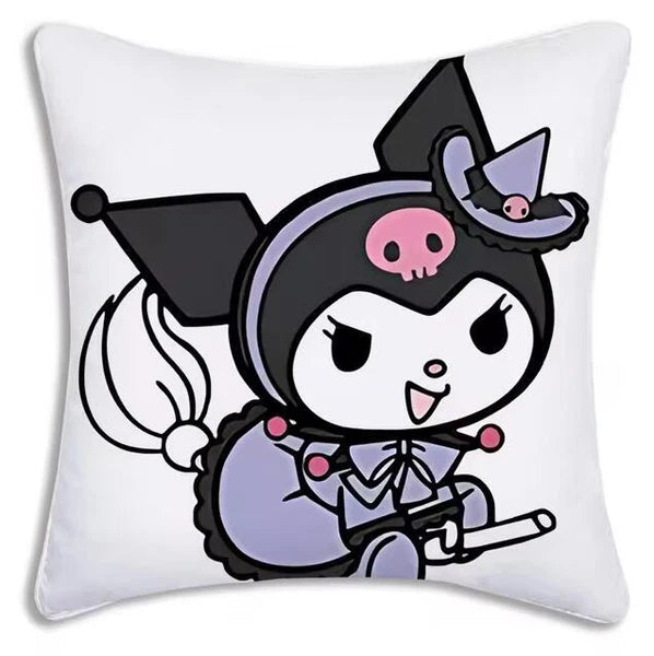 Kuromi Cartoon Pillow Covers Cartoon Sofa Decor Home Print Cute Cushion Cover
