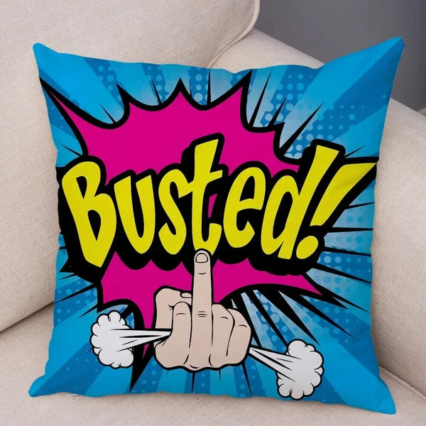 Pop Art Cushion Cover Polyester Cotton Pillowcase Sofa Chair Bed Pillow Cover
