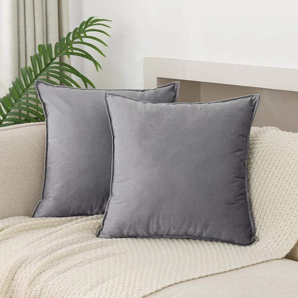 Throw Pillow Covers Pack of 2 Soft Decorative Square Cushion Covers for Couch