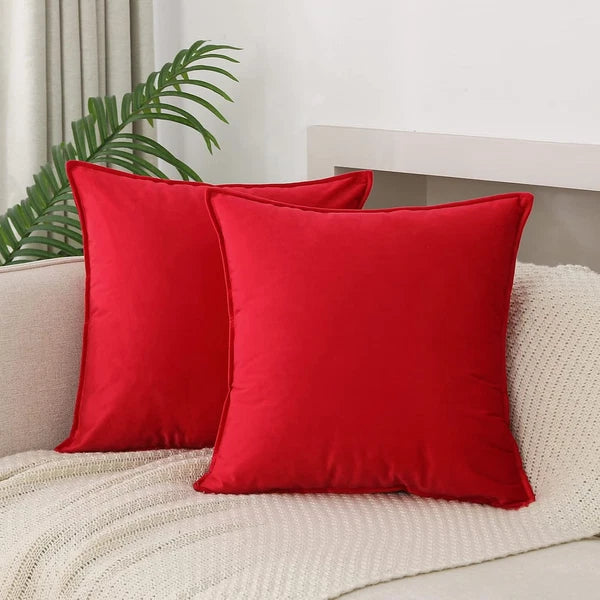 Throw Pillow Covers Pack of 2 Soft Decorative Square Cushion Covers for Couch
