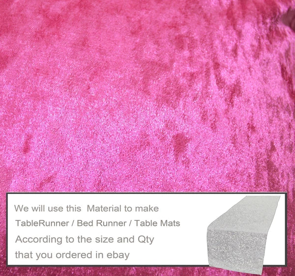 Mv99 H-Pink Crush Velvet Sofa Seat Patio Bench Box Cushion Bolster Cover/Runner