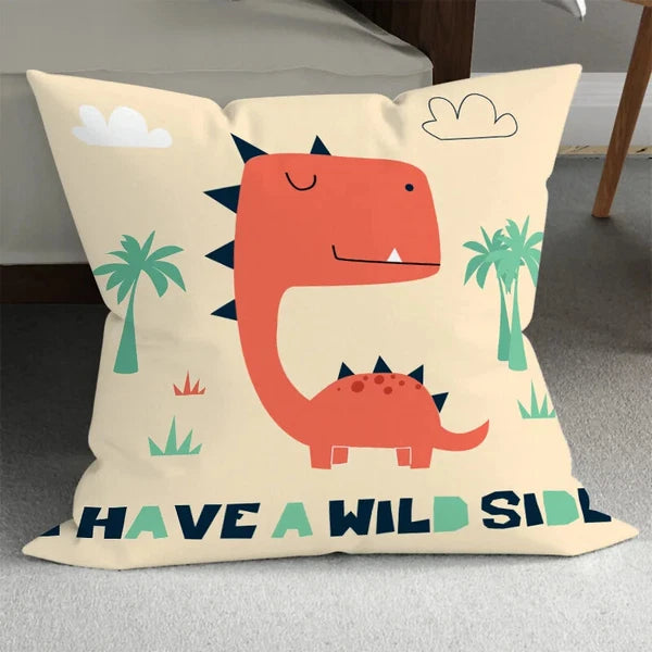 Home Room Gift Sofa Bed Chair Pillowcase Cartoon Dinosaur Pillowcase Cute