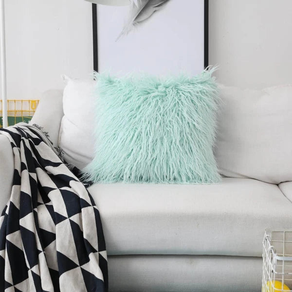Furry Shaggy Pillow Cover Sofa Cushion Covers Pillowcases Bed Throw Home Decor
