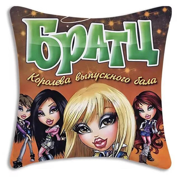 Bratz Doll Pillow Cover Cartoon Sofa Decorative Home Printing Cute Cushion Cover