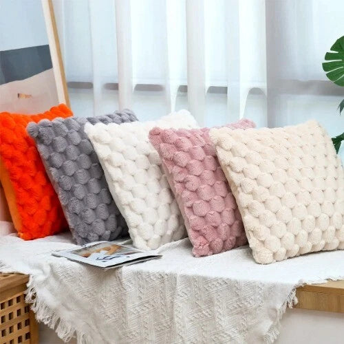 Plush Cushion Cover on Sofa Bed Room Decor Beauty Decoration Pillowcase