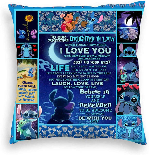 Lilo Stitch 3D Cushion Cover Throw Pillow Case Home Sofa Bed Decor Gift 45*45CM