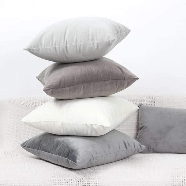 UK 16" 18" 20" 22" 24" Velvet Cushion Cover Pillow Case Home Sofa Bed Decor
