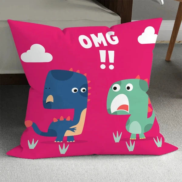 Home Room Gift Sofa Bed Chair Pillowcase Cartoon Dinosaur Pillowcase Cute
