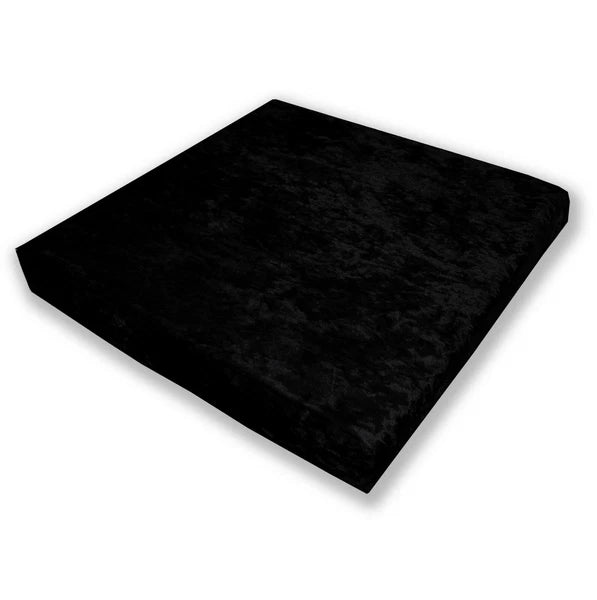 Mv36 Black Crushed Velvet Sofa Seat Patio Bench Box Cushion Bolster Cover/Runner