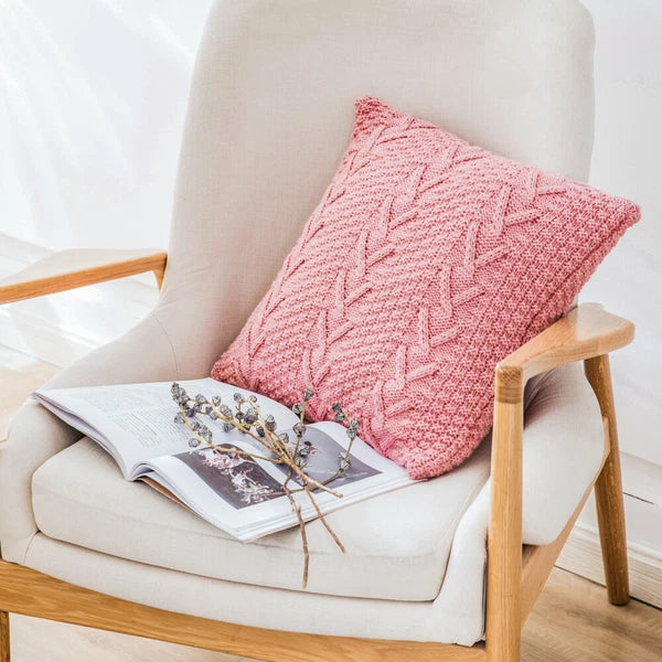 Home Sofa Bed Pillowcase Crochet Knitted Fashion Decor Waist Throw Cushion Cover