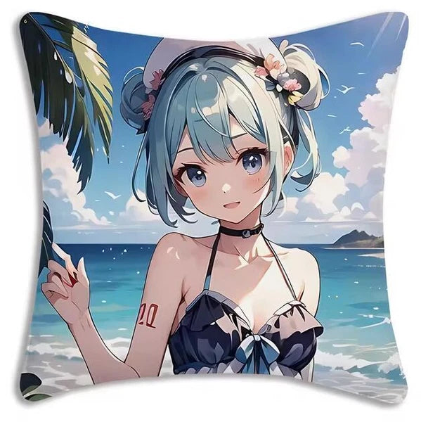 Kawaii Mikus Pillow Covers Cartoon Sofa Decor Home Printing Cute Cushion Cover