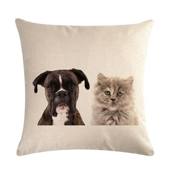 Dog Pattern Throw Pillow Cushion Cover  Home Sofa Bed Decorative