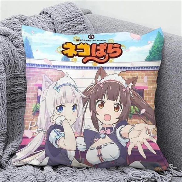 NekoPara Anime Pillow Cover Fall Decor Sofa Cushions Cushion Covers Pillowcase