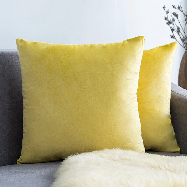UK 16" 18" 20" 22" 24" Velvet Cushion Cover Pillow Case Home Sofa Bed Decor