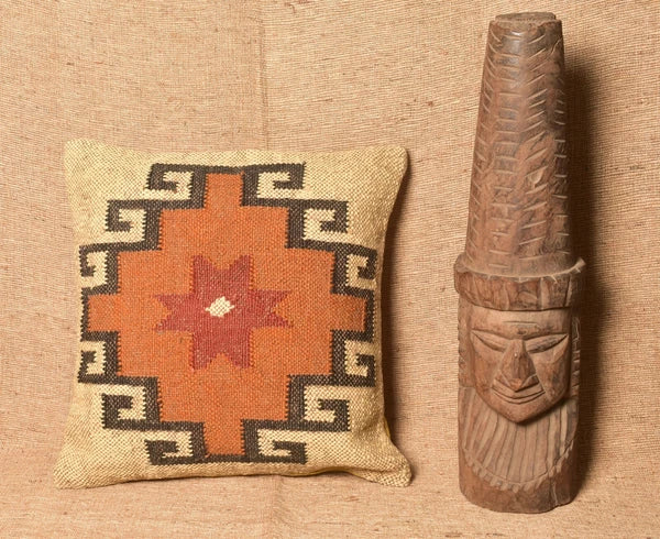 Handmade Jute Wool Kilim Cushion Cover Pillow Covers Pillow Case 45 Cm 3 Pcs