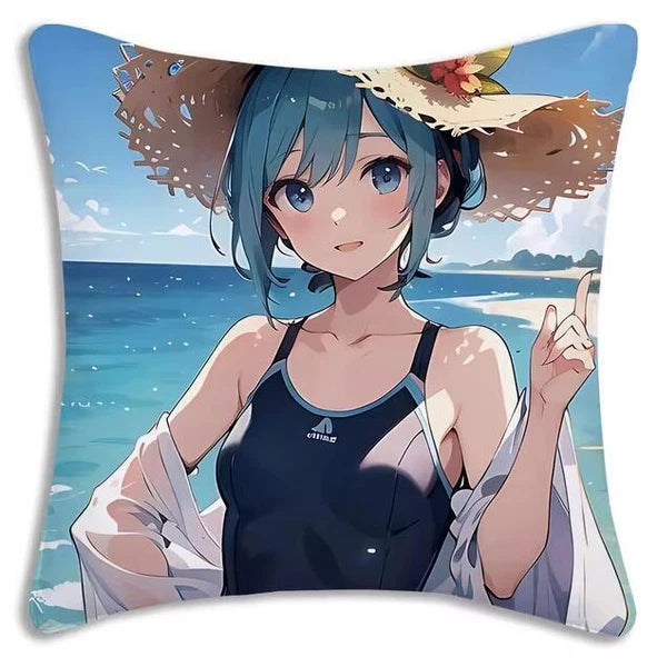 Kawaii Mikus Pillow Covers Cartoon Sofa Decor Home Printing Cute Cushion Cover