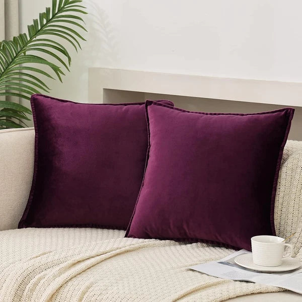 Throw Pillow Covers Pack of 2 Soft Decorative Square Cushion Covers for Couch