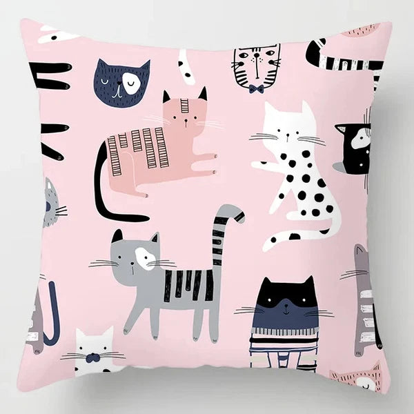 Pink Feather Pillowcase Decorative Sofa Cushion Case Bed Pillow Cover Home Decor