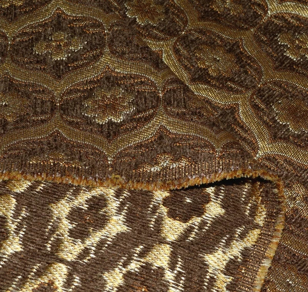 We61 -Dk Brown Gold Eye Flora Damask Bolster Case/Pillow/Sofa Seat Cushion Cover