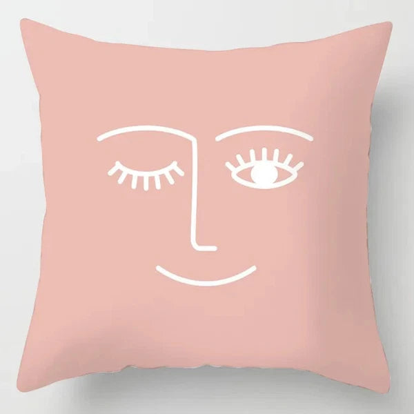 Pink Feather Pillowcase Decorative Sofa Cushion Case Bed Pillow Cover Home Decor