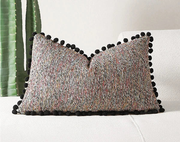 Pom-Poms Tassels Cushion Cover Pillow Case Sofa Bed Home Decor 35*50cm 45*45cm