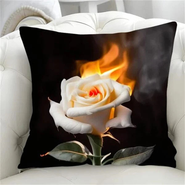 Decorative for Rose Chair Cushion Cover Pillowcase Lounge Chair Short Plush Sofa