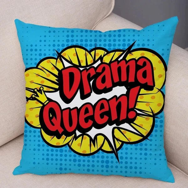 Pop Art Cushion Cover Polyester Cotton Pillowcase Sofa Chair Bed Pillow Cover