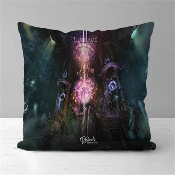 Short Plush Sofa Decor Print Pillow Covers Lineage2 Pillowcases Cushion Cover