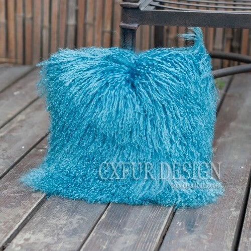 Mongolian Lamb Fur Cushion Cover, Sofa Pillow Cover Home Decoration No Stuffing