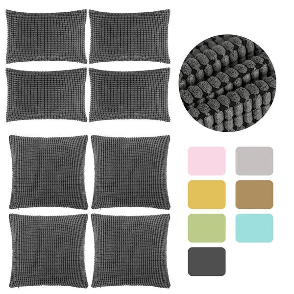Set of 4 Throw Pillow Cases Cover Pillowcase Cushion Covers Home Sofa Bed