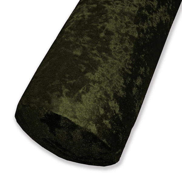 Mv34 Olive Crushed Velvet Sofa Seat Patio Bench Box Cushion Bolster Cover/Runner