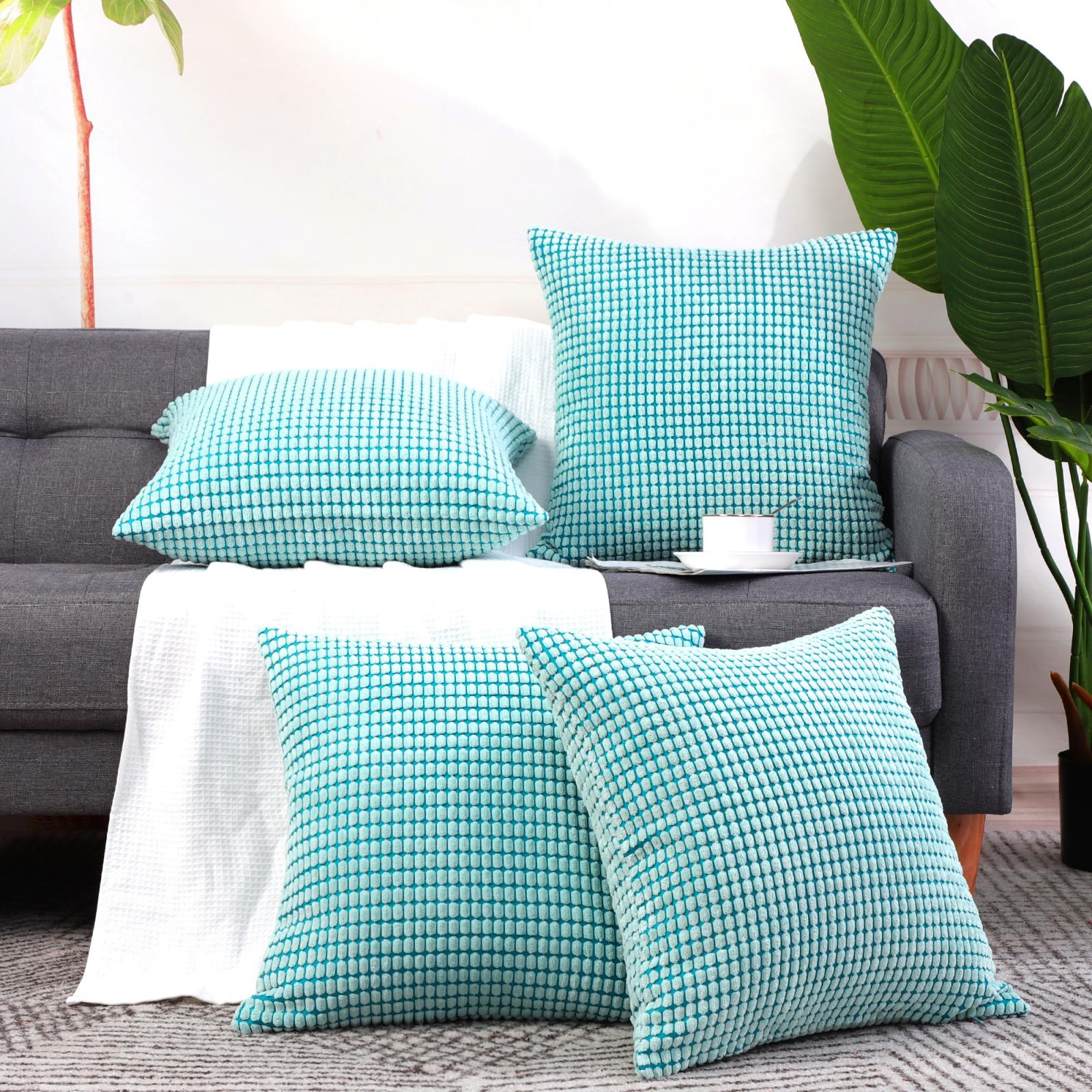 Set of 4 Throw Pillow Cases Cover Pillowcase Cushion Covers Home Sofa Bed